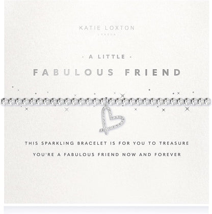 Katie Loxton a Little Family Womens Stretch Adjustable Band Fashion Faceted Charm Bracelet Apparel & Accessories > Jewelry > Bracelets Katie Loxton FABULOUS FRIEND  
