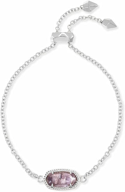 Kendra Scott Elaina Link Chain Bracelet for Women Apparel & Accessories > Jewelry > Bracelets Kendra Scott RHODIUM - PURPLE AMETHYST  