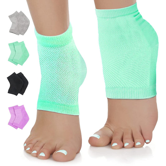 Nado Care Moisturizing Socks Lotion Gel for Dry Cracked Heels - Spa Gel Socks Humectant Moisturizer Heel Balm Foot Care Heel Softener Compression Cotton - 4 Pair Health & Beauty > Personal Care > Foot Care Nado care   