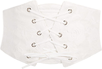 GRACE KARIN Women'S Elastic Stretch Corset Waist Cincher Belt Apparel & Accessories > Clothing Accessories > Belts GRACE KARIN Ivory Medium 