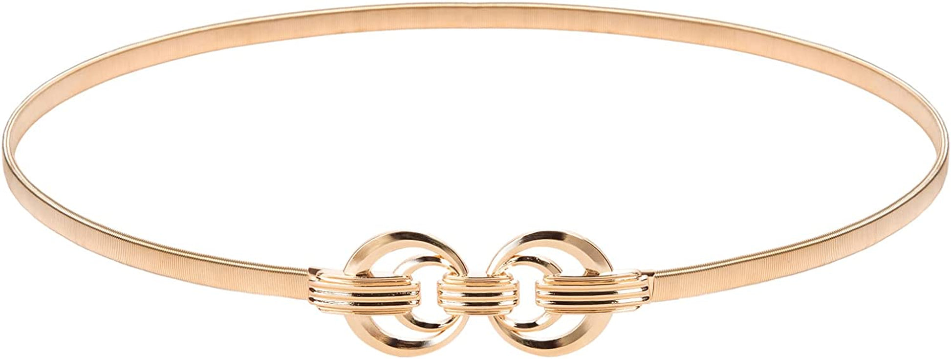 GRACE KARIN Women Skinny Metal Cinch Belt Gold Waistband Elastic Waist Belt CL633 Apparel & Accessories > Clothing Accessories > Belts GRACE KARIN Gold-circle30 Large 