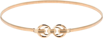 GRACE KARIN Women Skinny Metal Cinch Belt Gold Waistband Elastic Waist Belt CL633 Apparel & Accessories > Clothing Accessories > Belts GRACE KARIN Gold-circle30 Large 