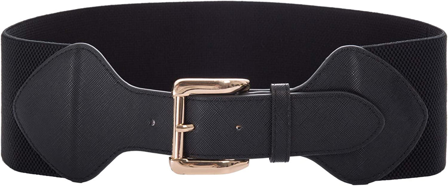 GRACE KARIN Women Elastic Stretchy Vintage Wide Waist Cinch Belt with Buckle Apparel & Accessories > Clothing Accessories > Belts GRACE KARIN Black Small 