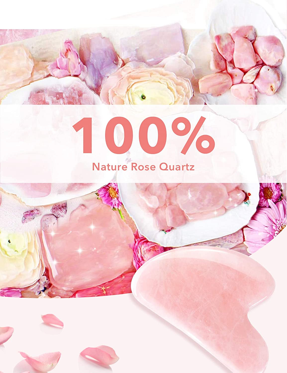 Gua Sha Facial Massage Tools,Rose Quartz Face Roller,Jade Roller for Face,Beauty Face Massager,Eye Massager,Reduce Wrinkles,Lymphatic Drainage,Face Lift.Hanabee Skin Care Sets & Kits (Pink) Health & Beauty > Personal Care > Cosmetics > Cosmetic Tools > Skin Care Tools HANABEE   