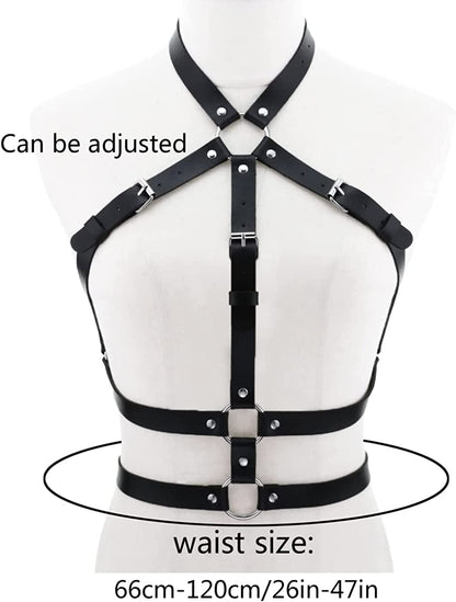 Punk Body Belt Adjustable Black Fashion Body Chain Body Accessory Jewelry for Women and Girls Apparel & Accessories > Jewelry > Body Jewelry LISBLIER   