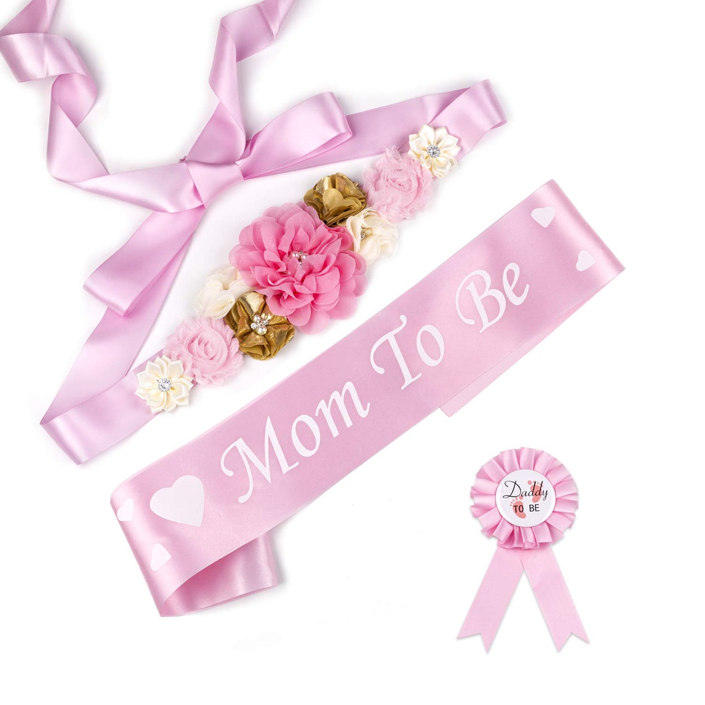 Baby Bee Baby Shower Mommy Sash Pregnancy Sash Keepsake Baby Shower Flower for Gender Reveal (Royal Blue) Apparel & Accessories > Clothing Accessories > Sashes Baby Noah Princess Pink  