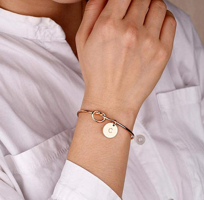 MOOKOO Personalised Bridesmaid Bracelet Gift Will You Be My Bridesmaid Proposal Gift Adjustment Bachelorette Bangle Apparel & Accessories > Jewelry > Bracelets MOOKOO   