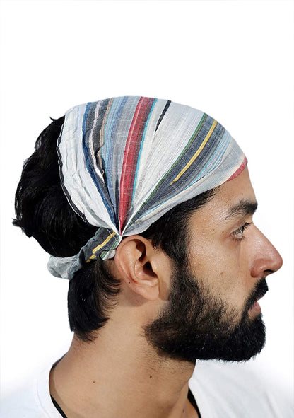 Sarjana Handicrafts Lot 10 Pieces Womens Mens Cotton Headband Striped Hairband Bandana Apparel & Accessories > Clothing Accessories > Bandanas & Headties SARJANA HANDICRAFTS   
