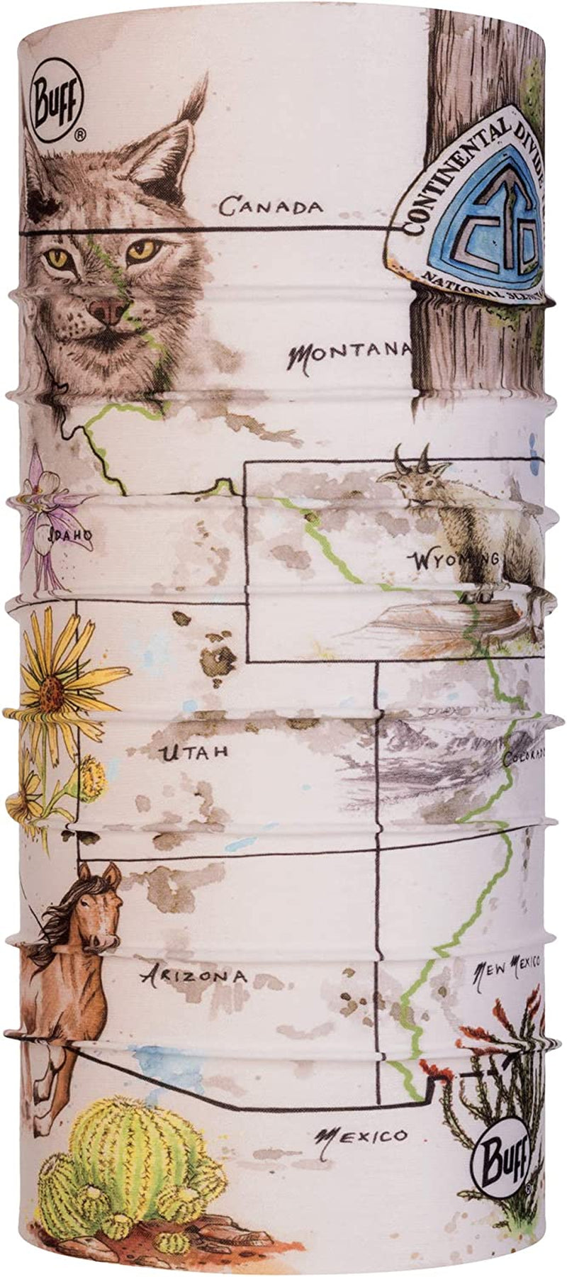 BUFF Unisex-Adult Original Ecostretch Ultra Stretch Fabric Worn 12+ Ways Apparel & Accessories > Clothing Accessories > Headwear BUFF Triple Crown Series Continental Divide Trail One Size 