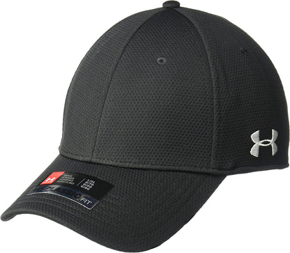 Under Armour Men'S Curved Brim Stretch Fit Hat Apparel & Accessories > Clothing Accessories > Hats Under Armour Black (001)/White X-Large-XX-Large 