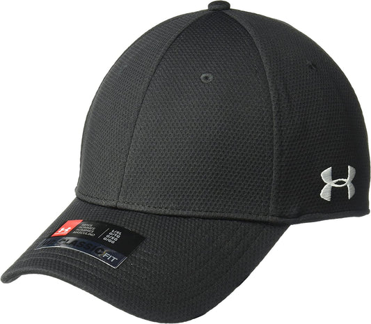 Under Armour Men'S Curved Brim Stretch Fit Hat Apparel & Accessories > Clothing Accessories > Hats Under Armour Black (001)/White X-Large-XX-Large 
