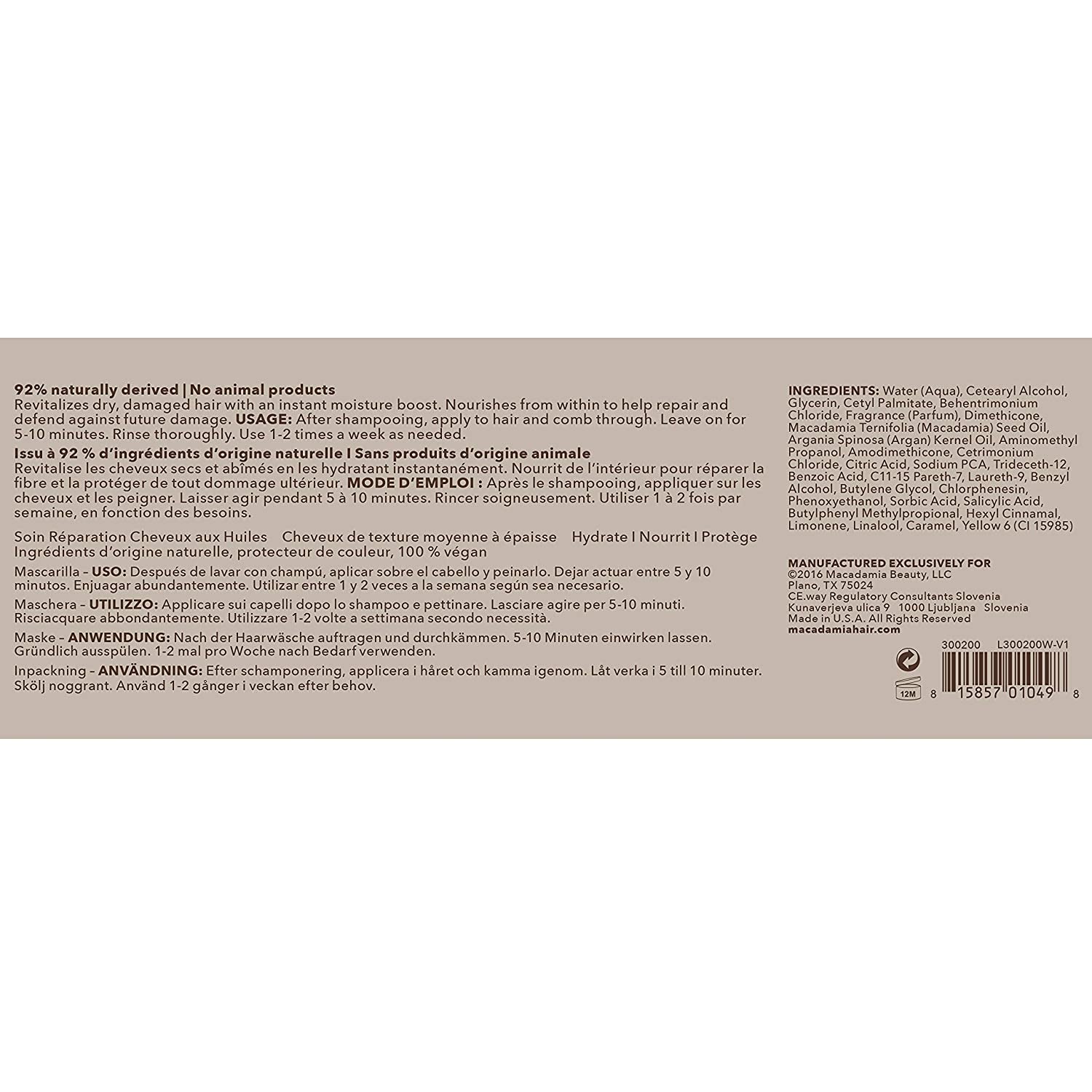 Macadamia Professional Nourishing Repair Masque Health & Beauty > Personal Care > Hair Care Macadamia Professional   