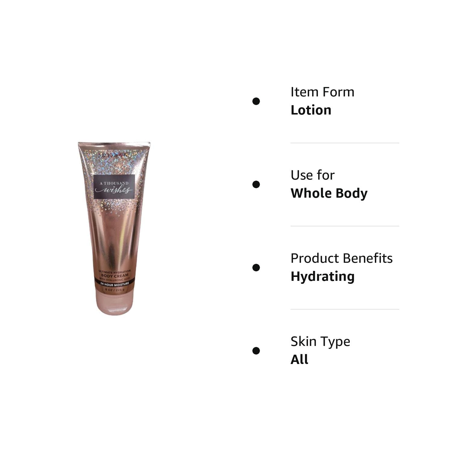 Bath & Body Works a Thousand Wishes Ultimate Hydration Body Cream, 8 Ounce Health & Beauty > Personal Care > Cosmetics > Bath & Body Bath & Body Works   
