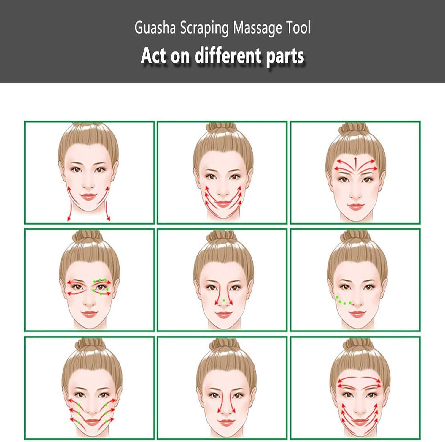 Jade Gua Sha Facial Tools- Women'S Facial Beauty Tools Natural Jade Stone Pink Scraping Board for Physical Therapy and SPA Acupuncture Therapy Used for Face, Eyes, Neck and All Parts of the Body Health & Beauty > Personal Care > Cosmetics > Cosmetic Tools > Skin Care Tools Hanzim   