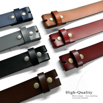 Replacement Belt Strap 100% Genuine Leather Plain Casual Belt Strap with Snaps 1-1/2"(38Mm) Wide Apparel & Accessories > Clothing Accessories > Belts Belts.com   