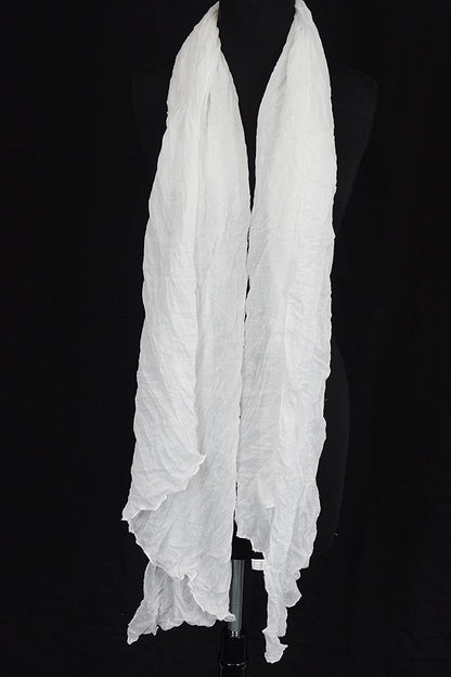 Cotton Solid Color Wrinkle Linen Scarf, Fashion Scarf, Multi Color, Beach Scarf Apparel & Accessories > Clothing Accessories > Scarves & Shawls Aleena   