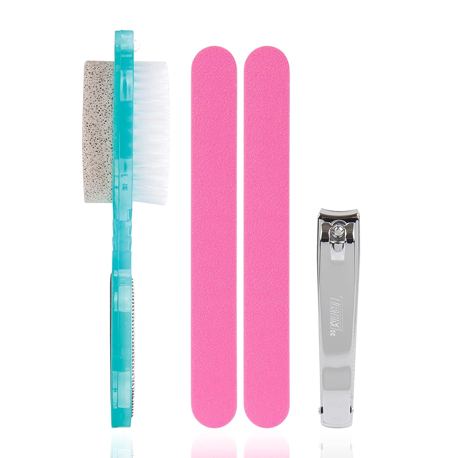 TRIM Simply Foot 4-In-1 Foot Paddle – Include Metal Foot Rasp, Pumice Stone, Foot Brush, and Abrasive Surface – Easy to Use Foot Care Tools for DIY Pedicures – Ideal for Men and Women – Teal Health & Beauty > Personal Care > Foot Care Trim TRIM Pedicure Bundle, 3 Pcs  