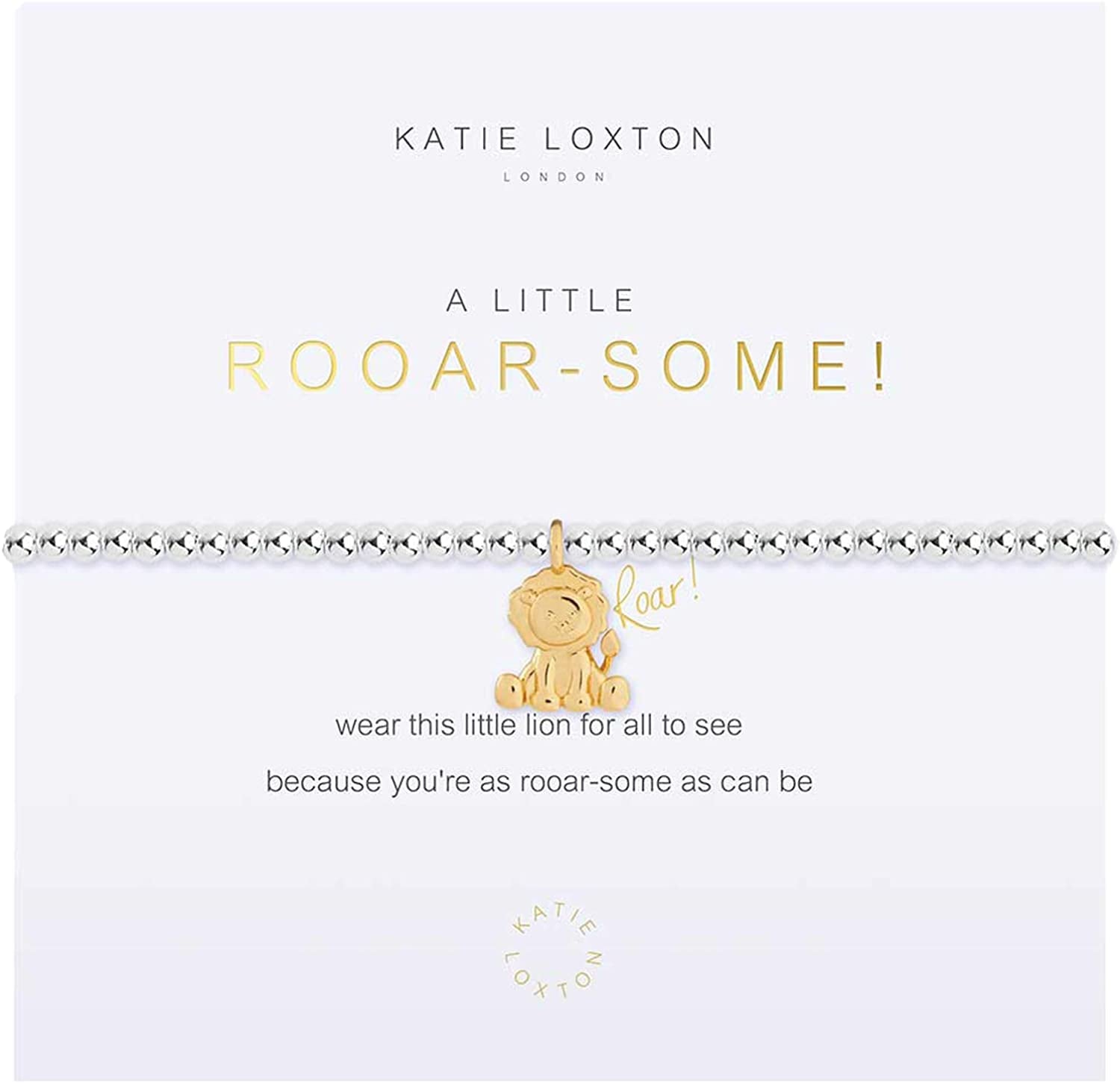 KATIE LOXTON a Little Animal Womens Stretch Adjustable Band Fashion Charm Bracelet Apparel & Accessories > Jewelry > Bracelets Katie Loxton Roar-Some!  