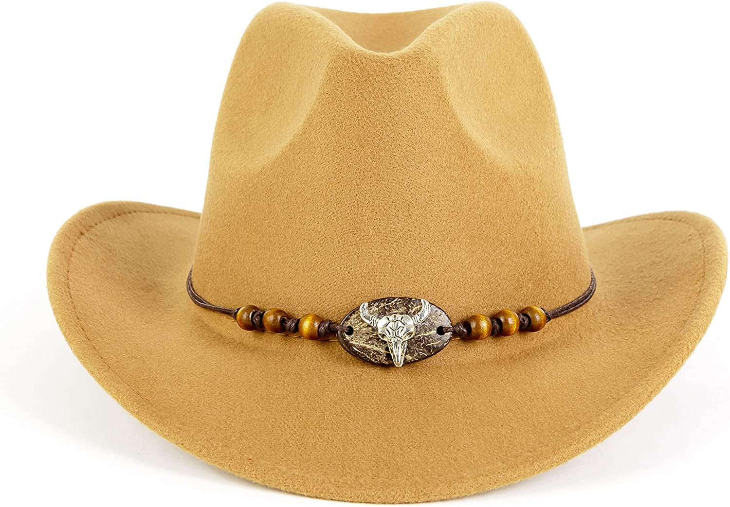 Gossifan Womens Classic Western Cowgirl Cowboy Wide Brim Hats with Belt - Aa-Camel Apparel & Accessories > Clothing Accessories > Hats Gossifan   