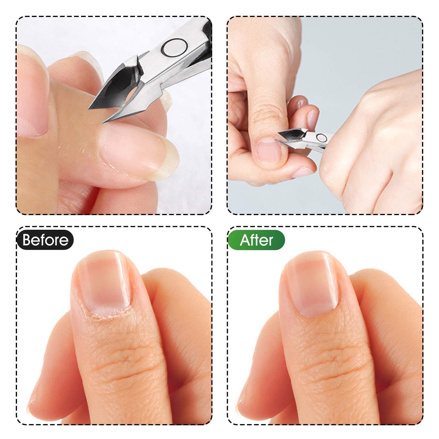 Cuticle Trimmer 3/4 Jaw Extremely Sharp Cuticle Nippers Scissors Stainless Steel Clippers Cutter Remover Pedicure Manicure Nail Tool, Opove X7, Space Gray Health & Beauty > Personal Care > Cosmetics > Cosmetic Tools > Nail Tools OPOVE   