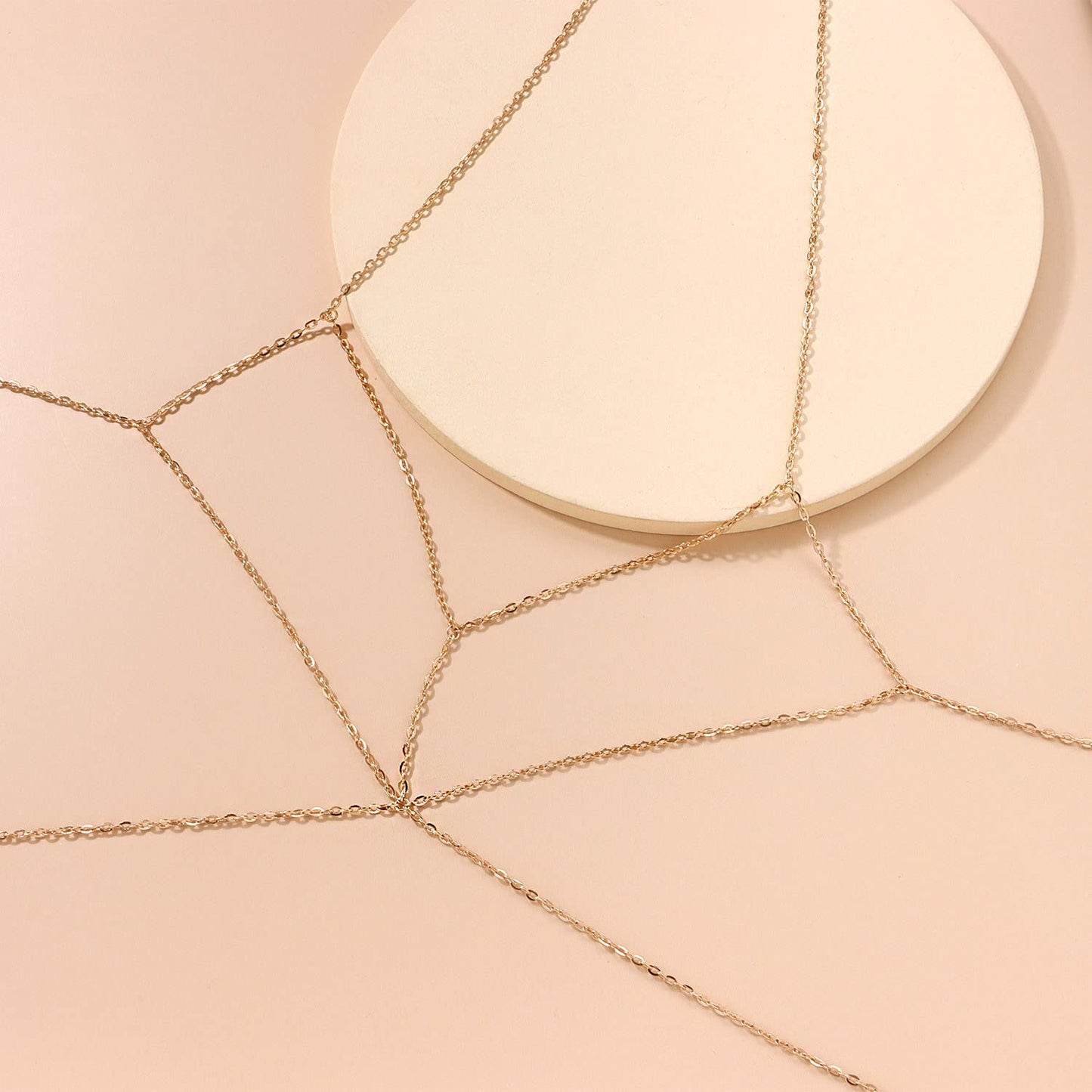 Woent Sexy Bikini Bra Body Chain Gold Cross Breast Chain Lingerie Necklace Accessories Nightclub Jewelry Adjustable for Women and Girls Apparel & Accessories > Jewelry > Body Jewelry Woent   