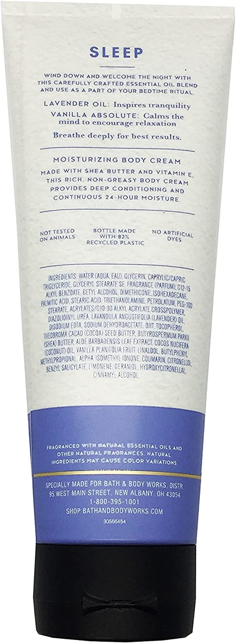 Bath and Body Works Aromatherapy SLEEP - LAVENDER VANILLA Body Cream 8 Ounce (Retired Fragrance) Health & Beauty > Personal Care > Cosmetics > Bath & Body Bath & Body Works   