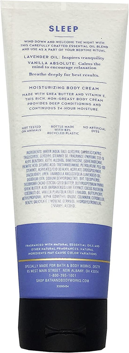 Bath and Body Works Aromatherapy SLEEP - LAVENDER VANILLA Body Cream 8 Ounce (Retired Fragrance) Health & Beauty > Personal Care > Cosmetics > Bath & Body Bath & Body Works   