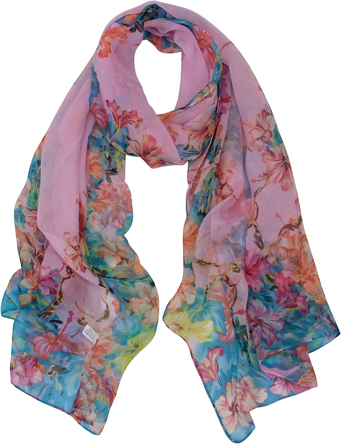 Long Chiffon Sheer Scarf Gradient - Pantonight Shaded Colors Lightweight Scarf for Womens Apparel & Accessories > Clothing Accessories > Scarves & Shawls PANTONIGHT Col 764  