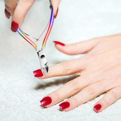 Cuticle Trimmer with Cuticle Pusher, XUNXMAS Cuticle Remover Cutter Nipper Scissor and Triangle Cuticle Nail Pusher Peeler Scraper, Durable Dead Skin Clipper Manicure Pedicure Tools Health & Beauty > Personal Care > Cosmetics > Cosmetic Tools > Nail Tools XUNXMAS   