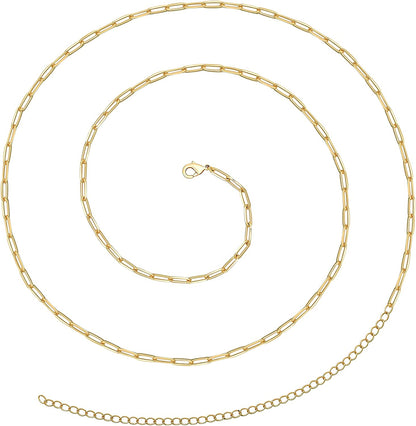 TOBENY 27.5/33.5/40 Inches Waist Belly Chains for the Waist for Women 14K Gold Plated Belly Chains for Women plus Size Body Chain for Women Teens Apparel & Accessories > Jewelry > Body Jewelry TOBENY B 27.5 Inches 
