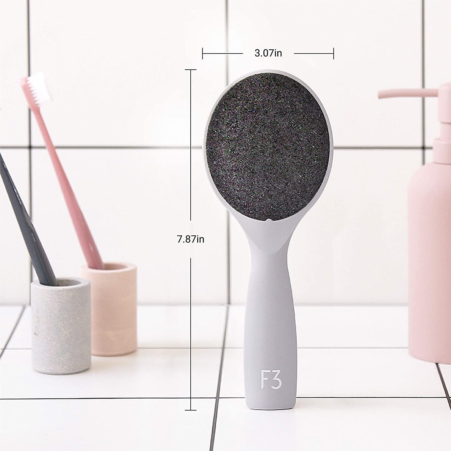 F3 Systems, Self-Standing Emery Foot File, Double-Sided Pedicure Tool, Effective for Cracked Heel, for Wet & Dry Feet, Pedicure, Hygienic Exfoliating, Callus Remover, Foot Scrubber, Professional Care Health & Beauty > Personal Care > Foot Care F3 systems   