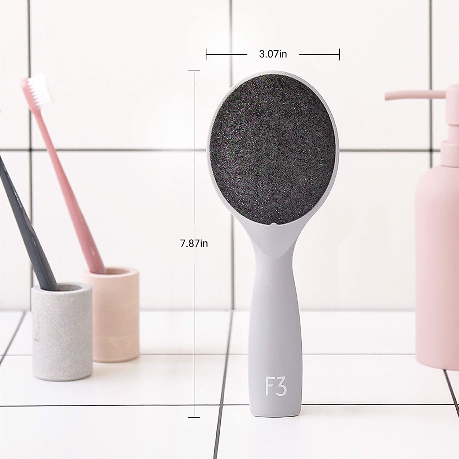 F3 Systems, Self-Standing Emery Foot File, Double-Sided Pedicure Tool, Effective for Cracked Heel, for Wet & Dry Feet, Pedicure, Hygienic Exfoliating, Callus Remover, Foot Scrubber, Professional Care Health & Beauty > Personal Care > Foot Care F3 systems   