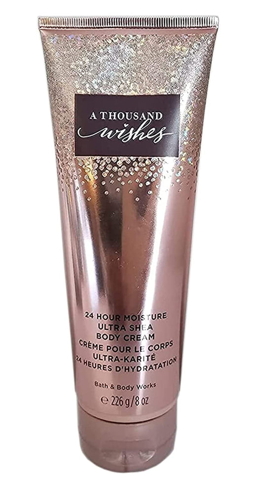 Bath and Body Works a Thousand Wishes Ultra Shea Body Cream 24 Hr Moisture 2109 Edition 8 Oz / 226 G Health & Beauty > Personal Care > Cosmetics > Bath & Body Bath and Body Works   