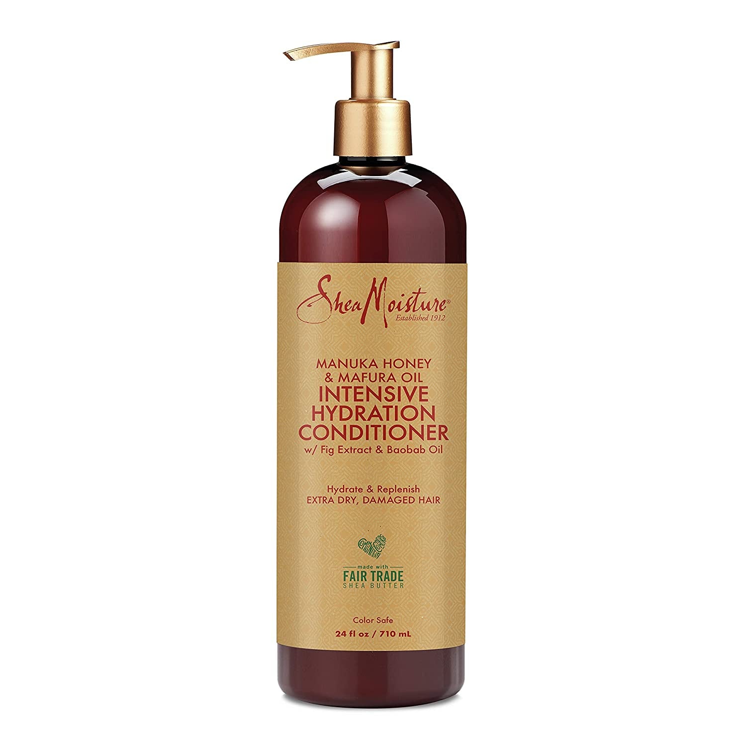 Sheamoisture Conditioner Intensive Hydration for Dry, Damaged Hair Manuka Honey and Mafura Oil to Nourish and Soften Hair 13 Oz Health & Beauty > Personal Care > Hair Care SheaMoisture 24 Fl Oz (Pack of 1)  
