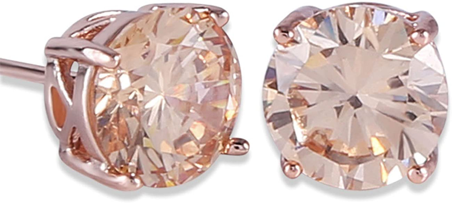 GULICX Rose Gold Tone Yellow Crystal Royal Journey Jewelry Eternity Stud Earring Apparel & Accessories > Jewelry > Earrings Gelei Jewelry Co., Ltd.   
