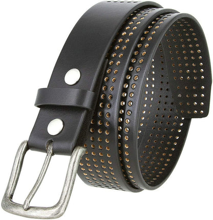 Western Floral Engraved Embossed Tooled Genuine Leather Belt Strap or Belt 1-1/2"(38Mm) Wide, Multi-Style Options Apparel & Accessories > Clothing Accessories > Belts Belts.com Type Tt382-01 Black 38 