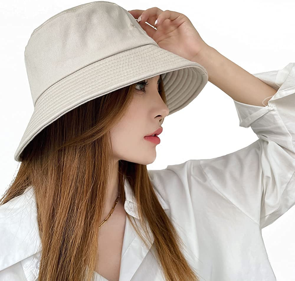 Bucket Hats for Women Men Sun Beach Hat Unisex Washed Cotton Packable Summer Travel Outdoor Fisherman'S Caps UPF 50+ Apparel & Accessories > Clothing Accessories > Hats Fisi   