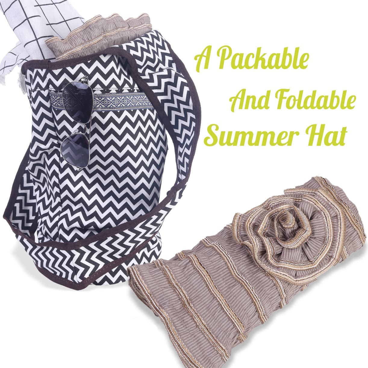 Women Folding Vintage Outdoor Sun Hats for Beach Garden Travelling UV Protection Apparel & Accessories > Clothing Accessories > Hats KYLIE MAX   