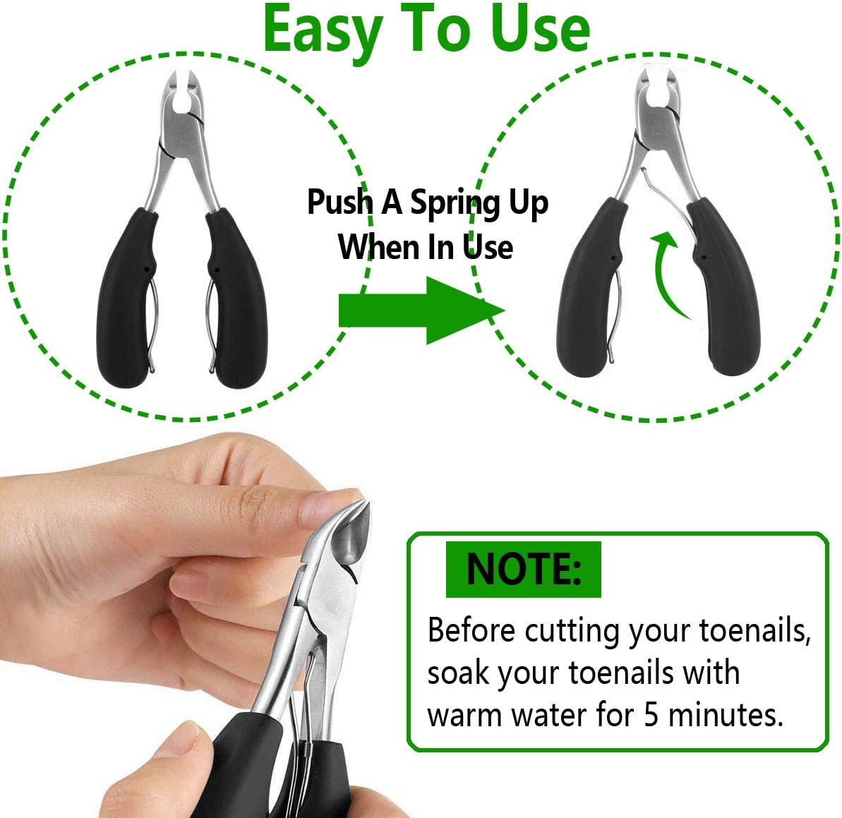 Podiatrist Toenail Clippers，Professional Ingrown or Thick Toe Nail Clippers for Men & Seniors ，Toe Clippers Podiatrist Tool Pedicure Clippers Toenail Cutters Nipper Precision Diabetic Toenail Clipper Health & Beauty > Personal Care > Cosmetics > Cosmetic Tools > Nail Tools DEJLIG   