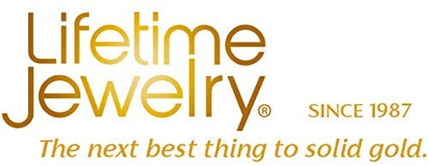 LIFETIME JEWELRY 4Mm Diamond Cut Star Flat Link Chain Anklet 24K Gold Plated Apparel & Accessories > Jewelry > Anklets Lifetime Products Group   