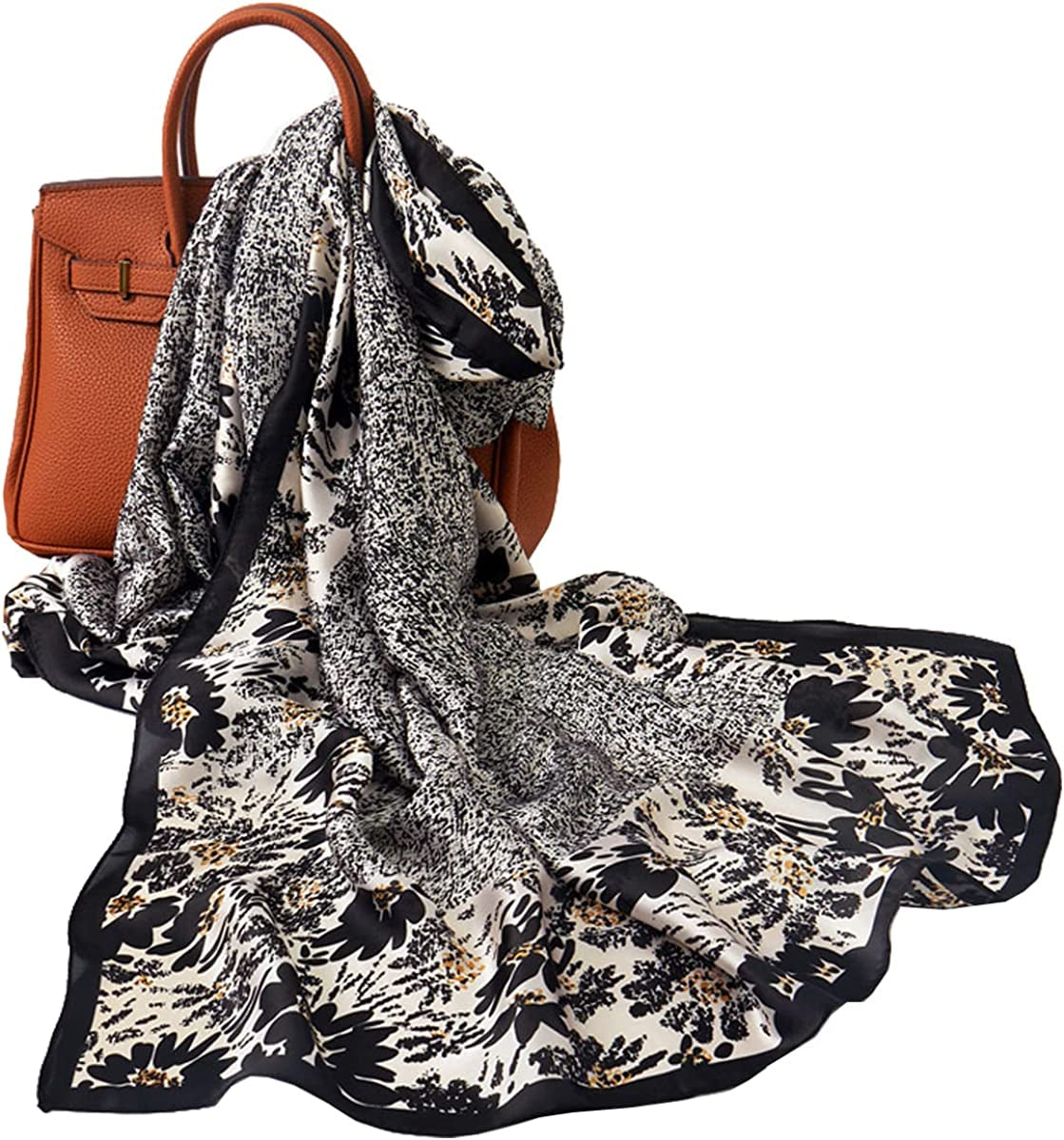 K-Elewon Silk Feeling Scarf Fashion Scarves Long Lightweight Sunscreen Shawls for Women Apparel & Accessories > Clothing Accessories > Scarves & Shawls K-Elewon T03  