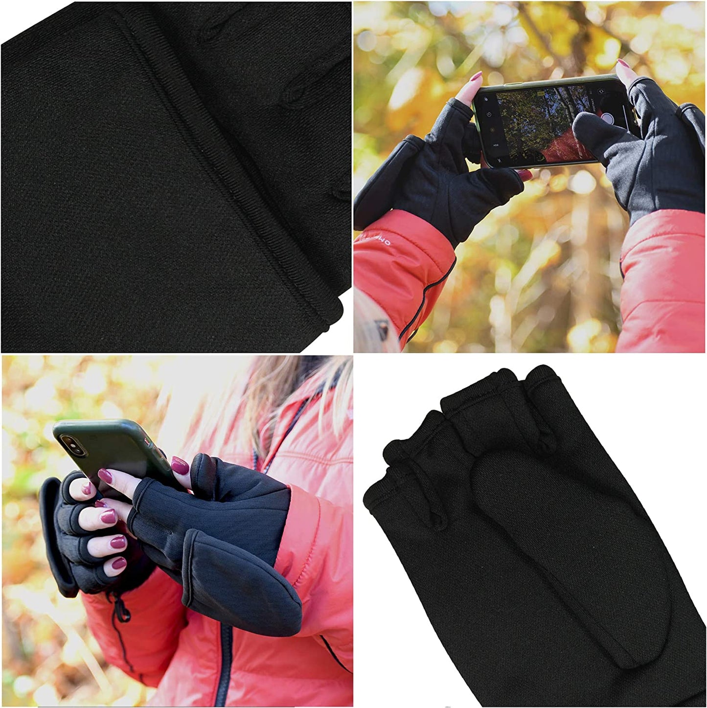 C9 Champion Women'S Everyday Flip Top Mitten and Fingerless Glove with Reflective Detail Apparel & Accessories > Clothing Accessories > Gloves & Mittens C9 Champion   