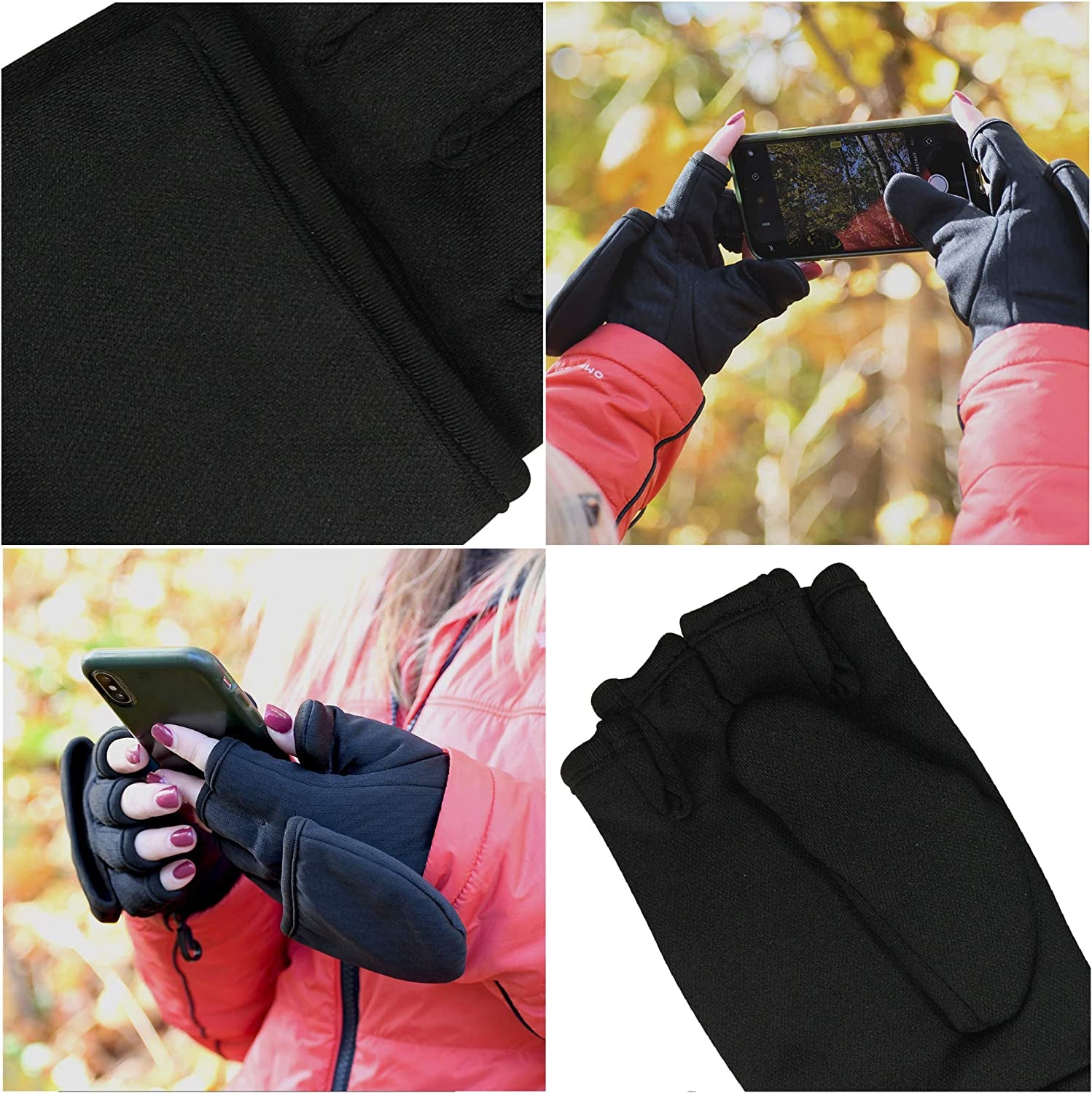C9 Champion Women'S Everyday Flip Top Mitten and Fingerless Glove with Reflective Detail Apparel & Accessories > Clothing Accessories > Gloves & Mittens C9 Champion   
