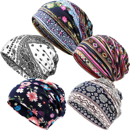 SATINIOR 5 Pieces Women'S Slouchy Beanie Hat Baggy Skull Sleep Cap Turban Headwear Apparel & Accessories > Clothing Accessories > Headwear SATINIOR Classic Style  
