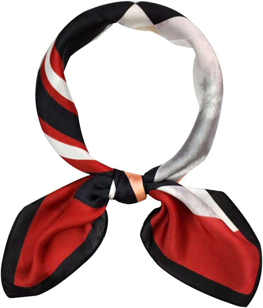 Women'S Fashion Soft Large Satin Square Chiffon Polyester Scarf Set Head Neck Multiuse Solid Colors Available Apparel & Accessories > Clothing Accessories > Bandanas & Headties Persmileful   