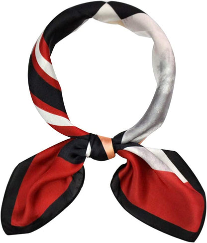 Women'S Fashion Soft Large Satin Square Chiffon Polyester Scarf Set Head Neck Multiuse Solid Colors Available Apparel & Accessories > Clothing Accessories > Bandanas & Headties Persmileful   
