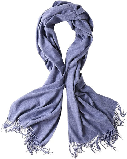 Bellonesc Cashmere Scarf Shawls for Women and Men Apparel & Accessories > Clothing Accessories > Scarves & Shawls Beillonesc Light Blue  