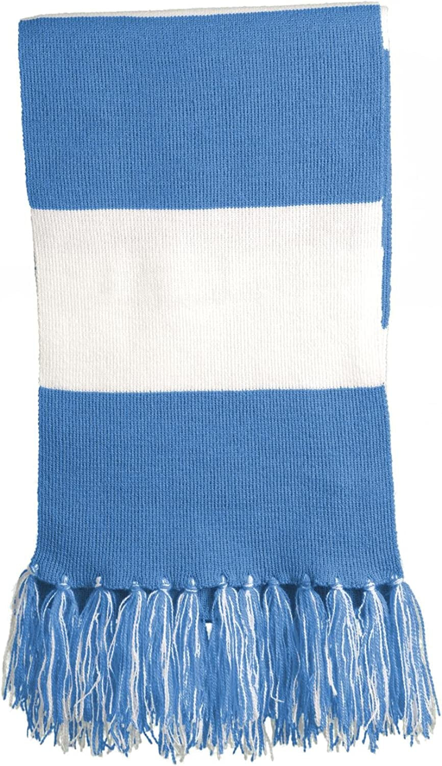 Sport-Tek Spectator Scarf STA02 - Carolina Blue/White STA02 OS Apparel & Accessories > Clothing Accessories > Scarves & Shawls Sport-Tek   