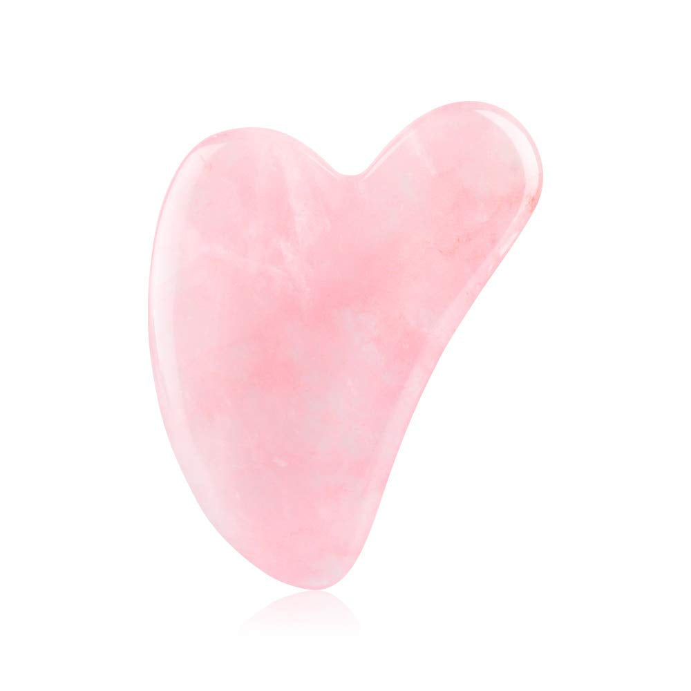 Mysense Level a Gua Sha Facial Massage Tool,Jade and Rose Quartz Guasha Face Massage Tool,Skin Care Massage Beauty Tool for Women Body Eyes Neck Slimming Massager (Heart Shape) Health & Beauty > Personal Care > Cosmetics > Cosmetic Tools > Skin Care Tools Mysense Pink  