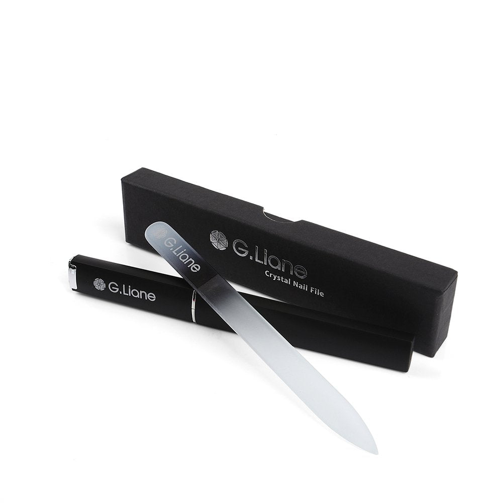 Best Crystal Nail File Set – G.Liane Professional Nail File Manicure Pedicure Kit for Natural Nails Acrylic Nails Gels Nails Manicure Tools for Home and Salon (Clear Pointed) Health & Beauty > Personal Care > Cosmetics > Cosmetic Tools > Nail Tools G.Liane Rainbow Black  